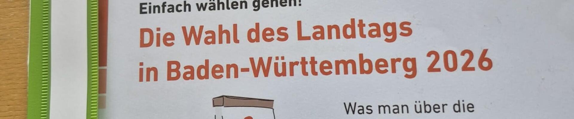 Heft zum Thema Landtagswahl in Baden Bürttemberg