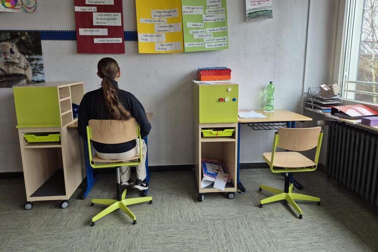 Schulmöbel in der Alexia-Schule